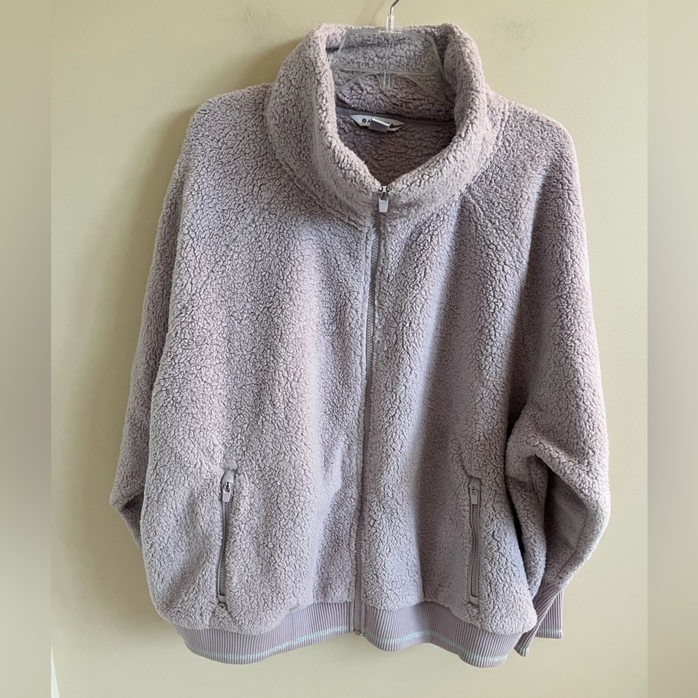 Athleta Plush Teddy Jacket in Soft Cream
